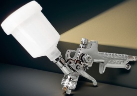 Pistol de vopsit pneumatic HVLP VERKE H-2000P 0,8 mm, rezervor superior 125 ml, pentru retușuri și finisaje precise - Img 6
