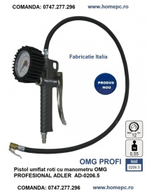 Pistol umflat roti cu manometru OMG PROFESIONAL ADLER AD-0206.5 – Kraft&Dele