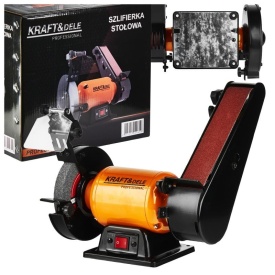Polizor de banc cu bandă KraftDele KD568, 1800W, disc 150x20 mm, bandă 50x686 mm, pentru ascuțire și șlefuire - Img 2