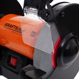 Polizor de banc KraftDele KD566, 1700W, cu 2 pietre abrazive 200x20x15,88 mm pentru ascuțire, șlefuire și curățare unelte - Img 5
