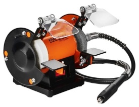 Polizor de banc KraftDele KD567, 250W, cu 2 pietre abrazive P36 și P80, pentru ascuțire, curățare și șlefuire uscată - Img 8