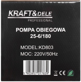 Pompa de circulație KraftDele KD803 25-60/180 cu panou de control, funcție auto și mod de noapte pentru instalații termice - Img 10