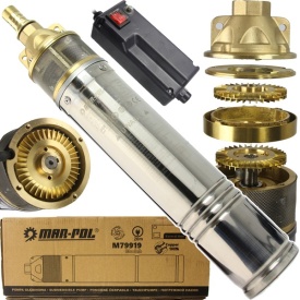 Pompă submersibilă de presiune Mar-Pol M79919, 1.1 kW, 90 m, 50 l/min, 230 V, pentru puțuri, hidrofor și irigare