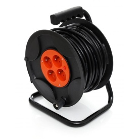 Prelungitor electric cu tambur KraftDele KD4018, 50 m, 4 prize cu împământare, cablu 3 x 2,5 mm, pentru grădină și atelier - Img 4