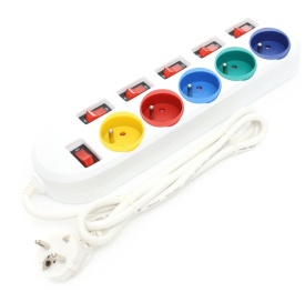 Prelungitor electric KraftDele KD4000, 1,5 m, 5 prize, alb, pentru alimentarea practică a mai multor aparate - Img 4