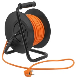 Prelungitor electric pe tambur 25 m cu 4 prize, cablu cupru 3x1 mm² și protecție termică MaxRom - Img 6