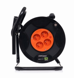 Prelungitor electric pe tambur KraftDele KD4037, 30 m, 4 prize 250V/6A, lampă LED 20W IP65 - Img 5