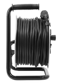 Prelungitor electric pe tambur metalic 40 m, cablu 3x2,5 mm², 4 prize, protecție termică, MaxRom V70021 - Img 6
