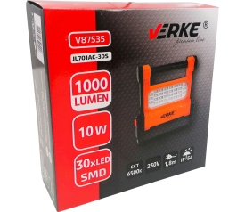 Proiector LED 10W 230V MaxRom V87535, lampă de lucru cu 30 LED SMD, 1000 lm, suport reglabil 180° și protecție IP54 - Img 9