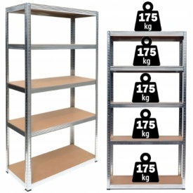 Raft de beci sau camara 90x40x180cm 5 rafturi metal MDF XM90060 - Img 11