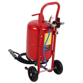 Sablator pneumatic 19L KraftDele KD5879 – aparat de sablare cu furtun și suport mobil - Img 4