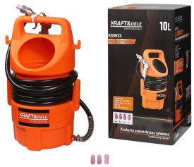 Sablator pneumatic KraftDele KD5932, rezervor 10L, furtun 4,5 m, 4 duze pentru curățare rugină și decapare - Img 2