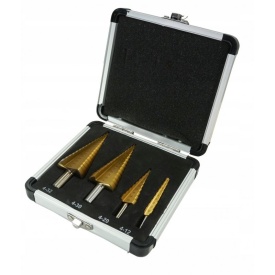 Set burghie metal conice in trepte 4-32 mm 4 bucati titan VERKE V05050 – Kraft&Dele