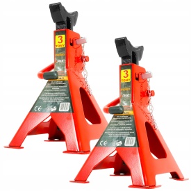 Set capre auto 3T cu siguranță și reglaj pe înălțime, suporturi atelier pentru service și garaj, model V80083 MaxRom - Img 3