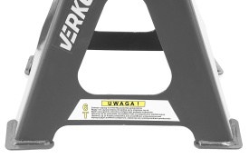 Set capre auto atelier VERKE 6T, 2 bucăți, suporturi reglabile cu blocare pe clichet, înălțime 408-600 mm - Img 10