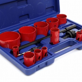 Set carote bimetalice HSS KraftDele KD10345, 17 piese, pentru metal, lemn, plastic și gips-carton, cu valiză - Img 7