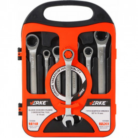 Set chei inelare articulate cu clichet 7 piese VERKE V35400 - Img 1