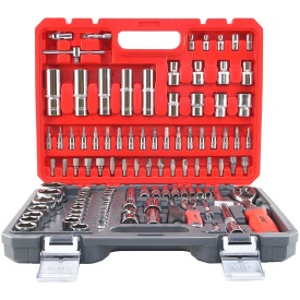 Set chei tubulare 108 piese MaxRom în valiză, trusă completă cu tubulare 1/2 și 1/4 pentru service auto și atelier - Img 5