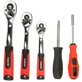 Set chei tubulare și biți Mar-Pol 216 piese CrV, cu clichet 72 dinți, trusă completă pentru atelier și garaj - Img 3