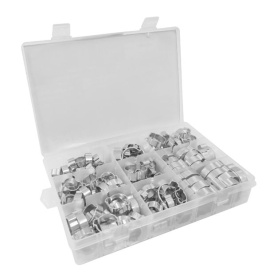 Set coliere de strângere cu urechi MaxRom, 175 piese, oțel zincat, 5-15 mm, pentru furtunuri și lucrări de vulcanizare - Img 10