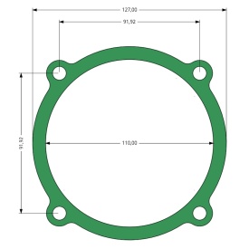 Set de 10 Garnituri set pentru cap compresor de aer V 3x65mm Mod.0.36-8 (C) CH195 - Img 4
