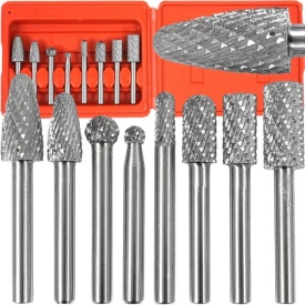 Set freze pe tijă pentru metal HSS, 8 piese, pentru fasonare, netezire și îndepărtare material, MaxRom V05040 - Img 8