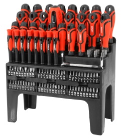 Set profesional de șurubelnițe și biți 100 piese MaxRom, cu suport de organizare și mâner ergonomic antiderapant - Img 4