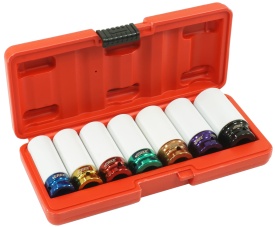 Set tubulare de impact 1/2 pentru jante din aluminiu, 7 piese, protecție pentru jantă, MaxRom V86101 - Img 4