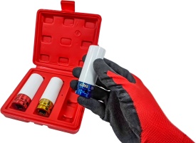 Set tubulare de impact pentru jante din aluminiu VERKE, 3 piese 17/19/21 mm, 1/2 inch, protecție pentru jantă - Img 8