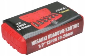Set tubulare de impact scurte 1/2 inch, 13 piese, 10-24 mm, oțel CR-MO, în valiză, MaxRom VERKE Premium Line - Img 12