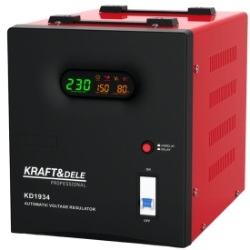Stabilizator de tensiune AVR 3000VA 230V KraftDele KD1934 pentru protecția echipamentelor electrice și electronice