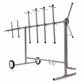 Stativ profesional pentru vopsitorie Kraft&Dele KD349 – Rotativ 360°, 6 Brațe de fixare, Mobil, Lungime 200 cm - Img 4
