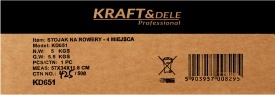 Suport metalic pentru 4 biciclete KraftDele KD651, rastel de parcare stabil cu ancorare și compatibilitate anvelope 35-60 mm - Img 9