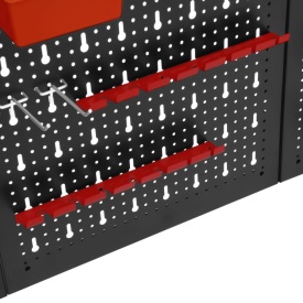 Tablică metalică pentru unelte KraftDele KD11898, 120 x 60 cm, 3 panouri, cu accesorii pentru organizare atelier - Img 9