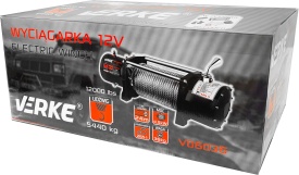 Troliu auto electric VERKE 12V 12000 lbs cu cablu de oțel 24 m, telecomandă radio și cu fir, pentru ATV, off-road și remorci - Img 5