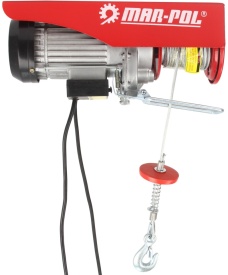 Troliu electric cu cablu Mar-Pol 400/800 kg, 1300 W, 12 m, 230 V, pentru garaj, atelier și șantier - Img 2