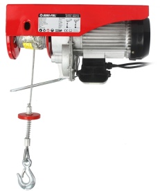 Troliu electric cu cablu Mar-Pol M80793, 500 kg / 999 kg cu scripete, 1300 W, cablu 12 m, alimentare 230 V - Img 2