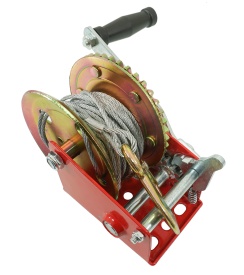 Troliu manual cu cablu VERKE 454 kg, 8 m, cu manivelă și mecanism cu clichet pentru tractare, tensionare și ridicare controlată - Img 2
