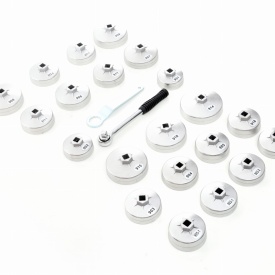 Trusă chei pentru filtre de ulei 23 piese KraftDele KD10501, cu 21 adaptoare, clichet 1/2 și cheie inelară 27 mm - Img 8