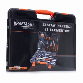 Trusă completă de scule KraftDele KD10464, 83 piese, cu valiză pentru atelier, garaj și reparații auto - Img 5