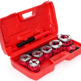 Trusă manuală de filetat țevi KraftDele KD332, 6 capete 1/4"-1 1/4", cu clichet și valiză de transport - Img 5
