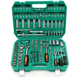 Trusă profesională de chei tubulare și biți Torx KraftDele KD308, 172 piese, cu clichet și valiză de transport - Img 4