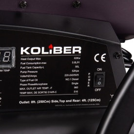 Tun de căldură pe motorină 63kW Koliber MAR-POL M80971 – termostat digital, rezervor 50L, volum încălzit 1300 m³, mobil - Img 6