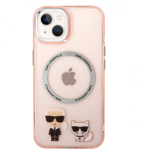 Futrola Karl Lagerfeld Magsafe With Ring za Iphone 14 pink