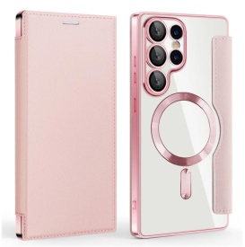 Futrola Magsafe Lux Bi Fold za Samsung Galaxy S25 Ultra roze