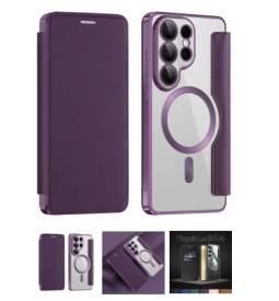 Futrola Magsafe Lux Bi Fold za Samsung Galaxy S26 Ultra ljubicasta