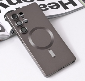 Futrola Magsafe Chrome za Samsung Galaxy S25 Ultra siva