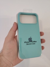 Futrola za iPhone 17 Pro Max silikonska Logo tirkizno zelena