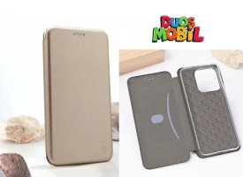 Futrola maska za Honor X8C Flip preklopna zlatna