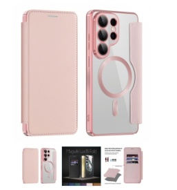 Futrola Magsafe Lux Bi Fold za Samsung Galaxy S26 Ultra roze